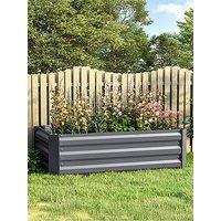 Living And Home Rectangular Raised Garden Bed Grey 100Cm W X 60Cm D