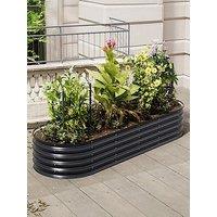 Living And Home Oval Raised Garden Bed D 80 X L 240 Cm