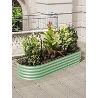 Living And Home Oval Raised Garden Bed Light Green D 80 X L 240 Cm