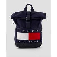 Tommy Hilfiger Kids Heritage Flag Roll-Top Backpack - Navy