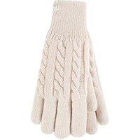 Heat Holders Willow Cable Thermal Gloves - Beige