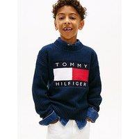 Tommy Hilfiger Boys Heritage Flag Sweater - Navy