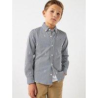 Tommy Hilfiger Boys Long Sleeve Jersey Shirt - Navy