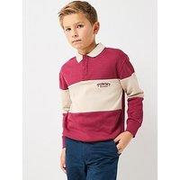 Tommy Hilfiger Boys Colourblock Long Sleeve Polo Shirt - Multi