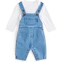 Tommy Hilfiger Baby Boys Denim Dungarees And T-Shirt Set - Blue