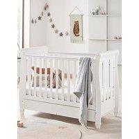 Babymore Eva Cot Bed White With Fibre Mattress
