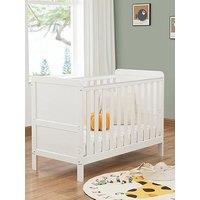 Babymore Caro Urban Mini Cot Bed White With Fibre Mattress