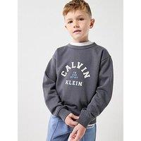 Calvin Klein Jeans Boys Varsity Crew Neck Sweatshirt - Dark Grey