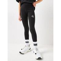 Calvin Klein Jeans Girls Ck Logo Leggings - Black