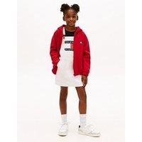 Tommy Hilfiger Girls Heritage Dungaree Dress - Cream