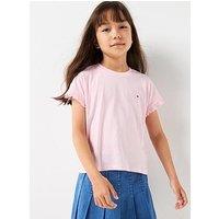Tommy Hilfiger Girls Essential Short Sleeve Top - Pink