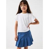 Tommy Hilfiger Girls Essential Short Sleeve Top - White