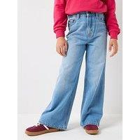 Tommy Hilfiger Girls Mabel Wide Leg Light Jeans - Light Blue