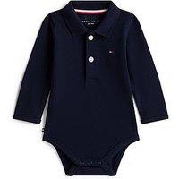 Tommy Hilfiger Baby Boys Long Sleeve Polo Bodysuit Gift Set - Navy
