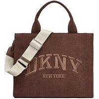 Dkny Hadlee Medium Logo Tote Bag - Dark Brown