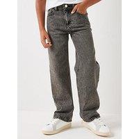 Calvin Klein Jeans Boys Turn Up Skater Jeans - Black