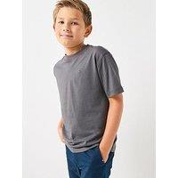 Tommy Hilfiger Boys Washed Faded Graphic Short Sleeve T-Shirt - Grey