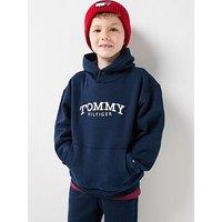 Tommy Hilfiger Boys Monotype Print Hoodie - Navy