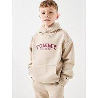 Tommy Hilfiger Boys Monotype Print Hoodie - Beige