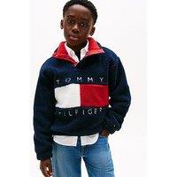 Tommy Hilfiger Kids Heritage Flag Fleece Sweatshirt - Navy