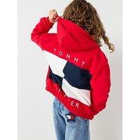 Tommy Hilfiger Kids Heritage Flag Terry Zip Hoodie - Red