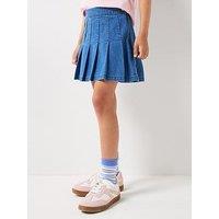 Tommy Hilfiger Girls Pleated Skirt - Blue