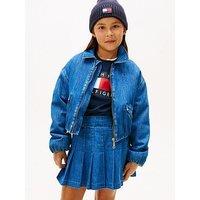 Tommy Hilfiger Girls Denim Bomber - Blue