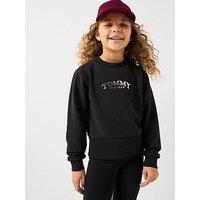 Tommy Hilfiger Girls Long Sleeve Crew Neck Top And Legging Set - Black