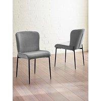 Julian Bowen Set Of 2 Leonie Dining Chairs - Grey