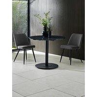 Julian Bowen Luca Round Dining Table - Black Marble