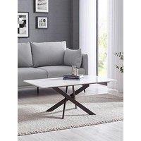 Julian Bowen Bradley White Marble Coffee Table