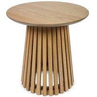 Julian Bowen Ollie Slatted Lamp Table - Natural Oak