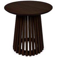 Julian Bowen Ollie Slatted Lamp Table - Cocoa Oak