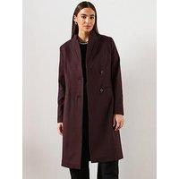 Allsaints Sidney Coat - Dark Red