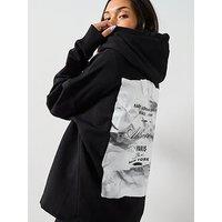 Allsaints Etti Scrunch Hoodie - Black