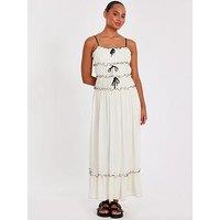 Quiz White Chiffon Strappy Midaxi Dress