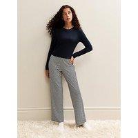 New Look 915 Girls Long Sleeve Top And Striped Trousers Pyjamas Set - Navy