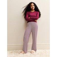 New Look 915 Girls Long Sleeve Top And Striped Trousers Pyjamas Set - Dark Burgundy