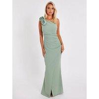 Quiz Green Corsage Maxi Dress