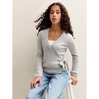 New Look 915 Girls Tie Side Wrap Jumper - Grey