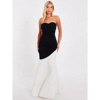 Quiz Black Contrast Maxi Dress