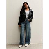 New Look 915 Girls Wide Leg Skaterjeans - Mid Blue