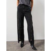 Allsaints Frankie Zip Jeans - Black