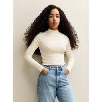 New Look 915 Girls Cream Long Sleeve High Neck Top