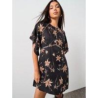 Allsaints Xena Dress - Dark Brown