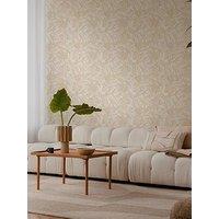 Cosmoliving By Cosmopolitan Earthlines Balance Beige Metallic Non Woven Wallpaper