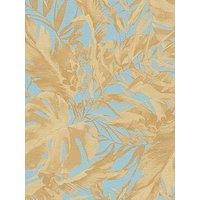 Cosmoliving By Cosmopolitan Earthlines Balance Soft Blue Metallic Non Woven Wallpaper