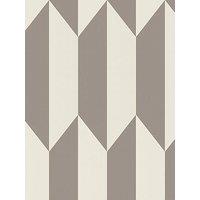 Cosmoliving By Cosmopolitan Graphic Groove Edge Cream Taupe Non Woven Wallpaper