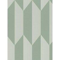 Cosmoliving By Cosmopolitan Graphic Groove Edge Green Non Woven Wallpaper