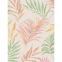 Cosmoliving By Cosmopolitan Midnight Botanica Cream Pink Metallic Non Woven Wallpaper